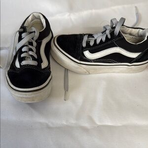 Vans Kids Classic Black and White Sneakers